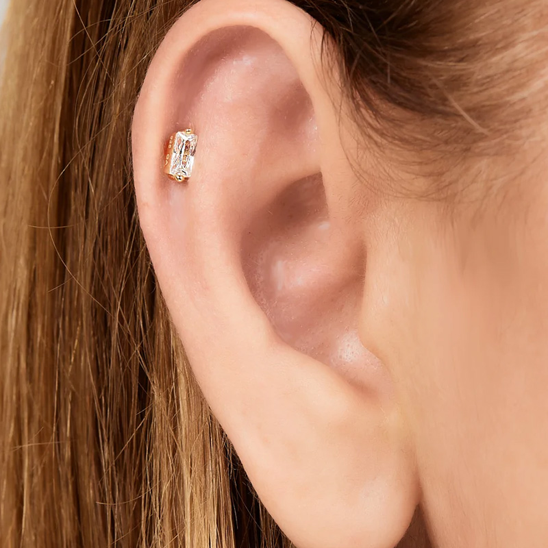 MINI BAGUETTE STUD - BALL SCREW – GALLERIA ARMADORO – GALLERIA ARMADORO