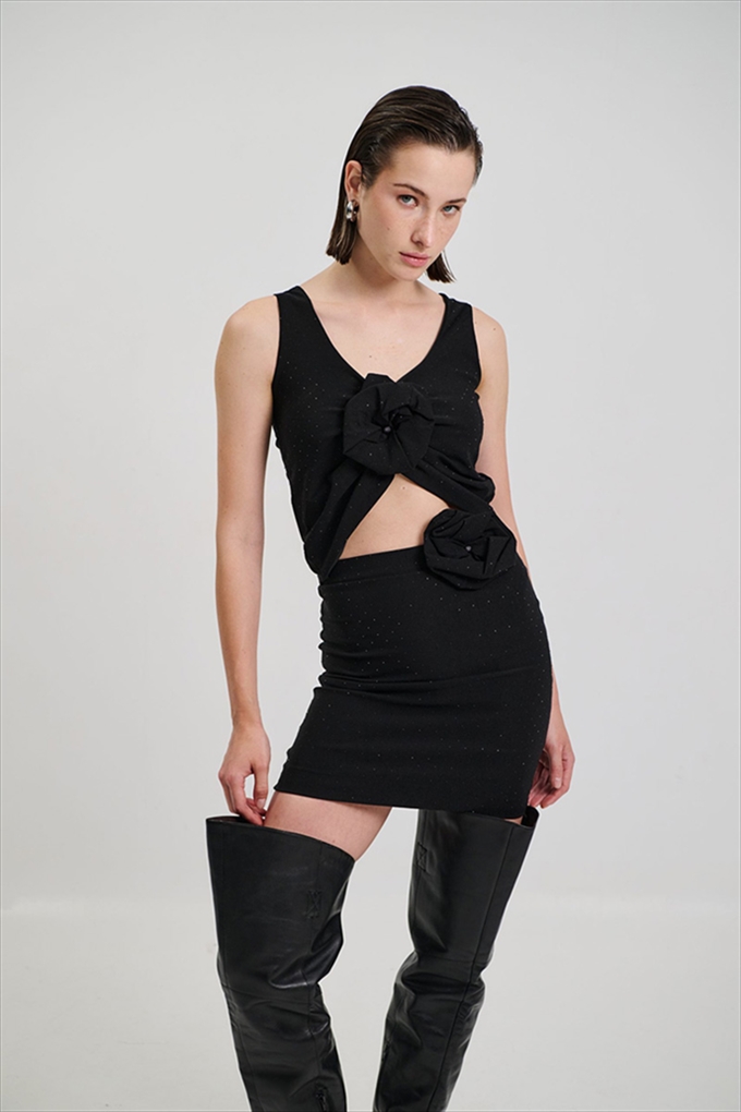 SKIRT MINI STRASS – COMBOS KNITWEAR