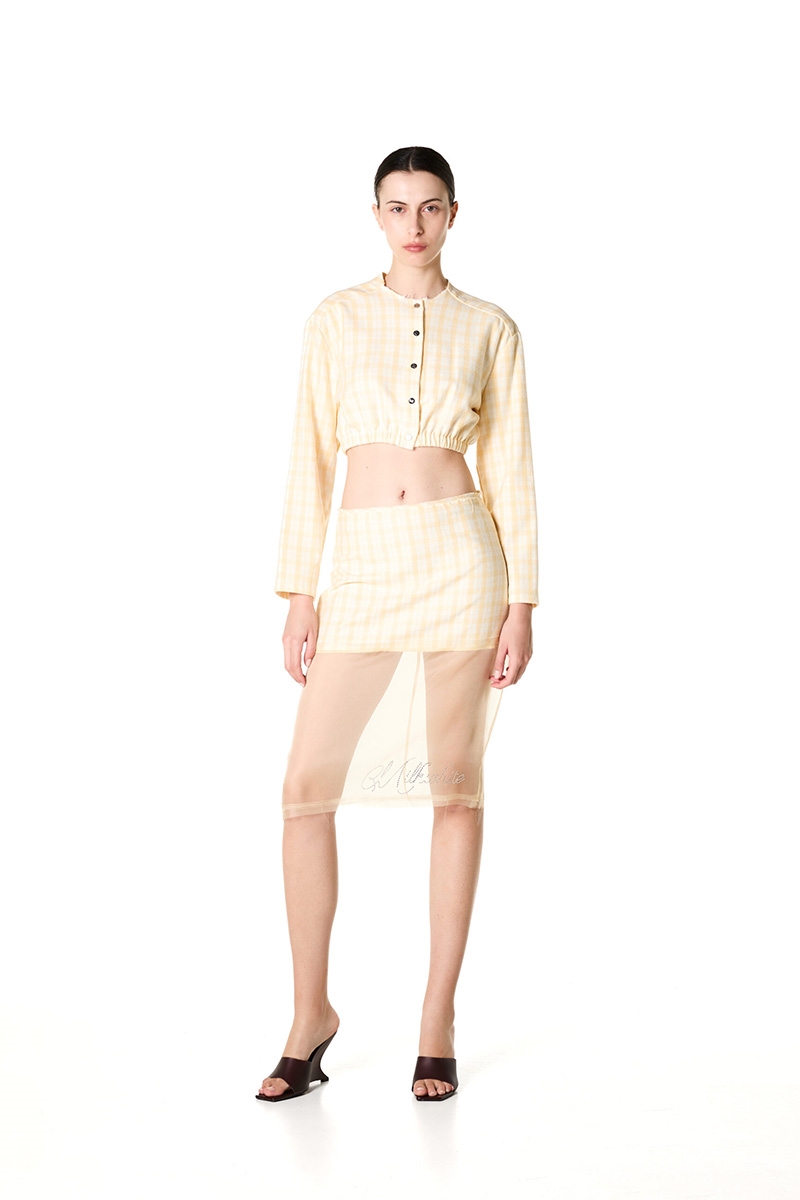 CROPPED SHIRT JACKET – MILK WHITE