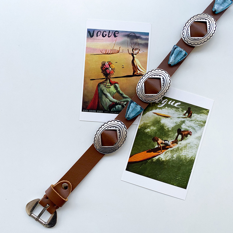 FOR YOU BLUE LEATHER BELT – INDIVIDUAL ART LEATHER – INDIVIDUAL ART LEATHER