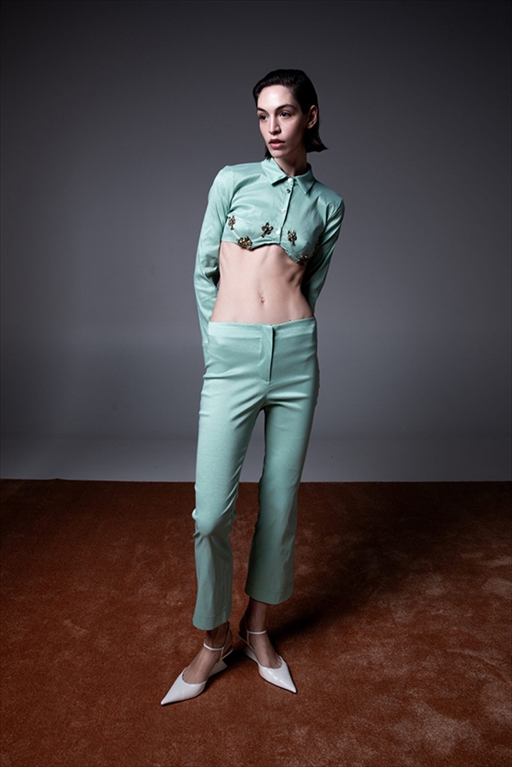 CROPPED PANTS – MILK WHITE