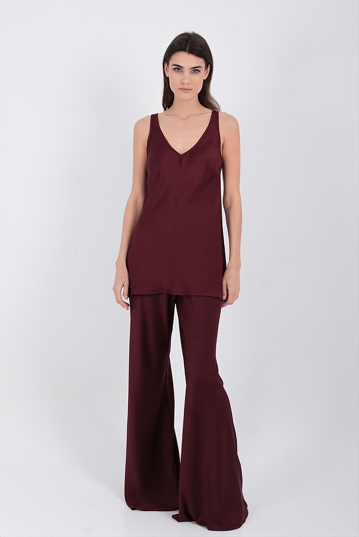 SATIN FLARED PANTS – CKONTOVA