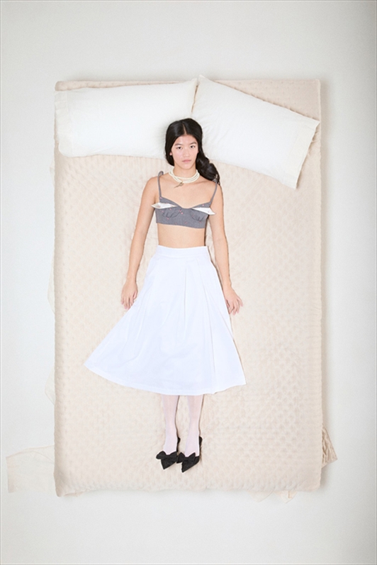 MIDI PLEATED SKIRT – MILK WHITE