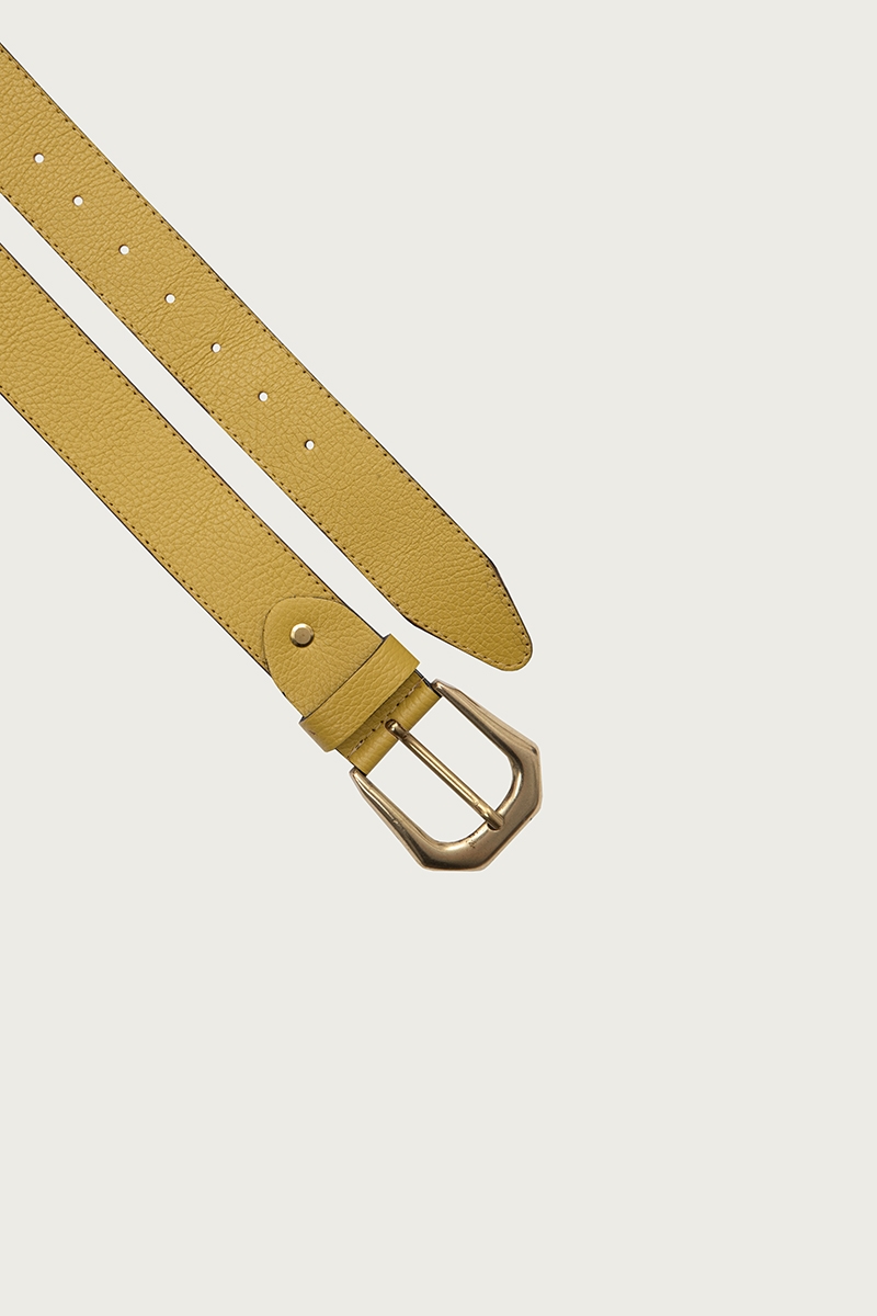 LIME GREEN LEATHER BELT – VASSIA KOSTARA