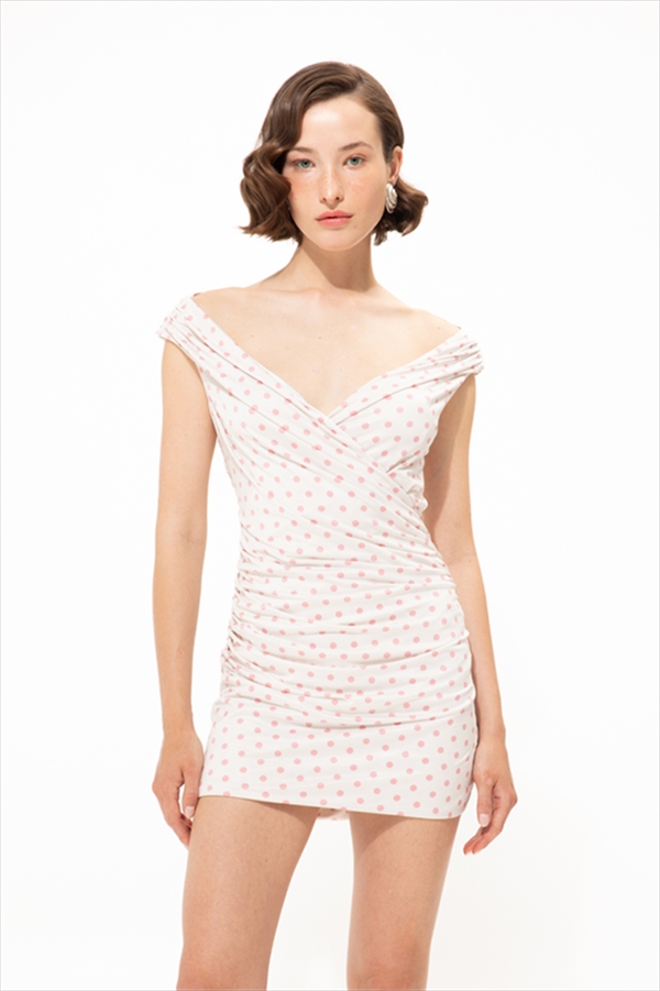POLKA DOT MINI DRESS – VASSIA KOSTARA