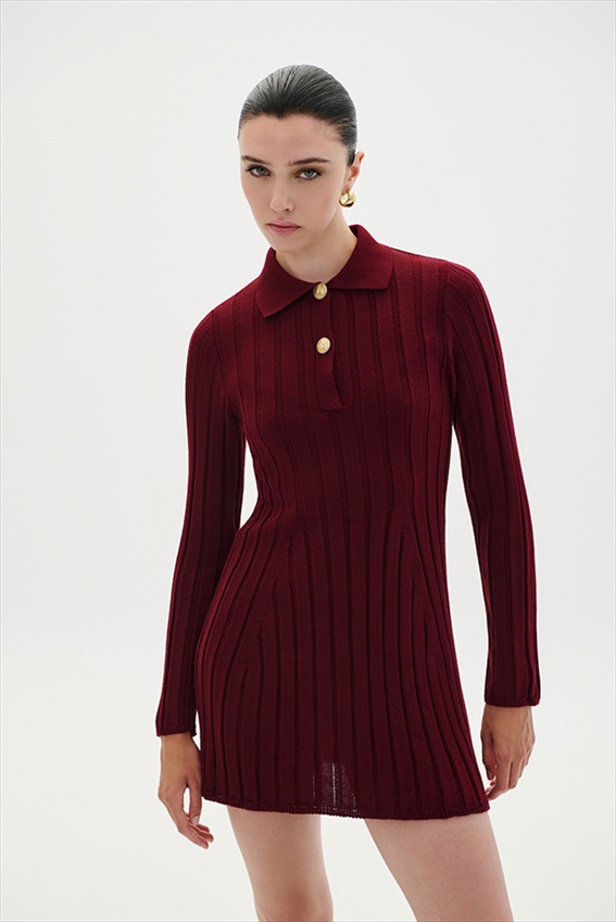 POLO MINI DRESSWITH BUTTONS – COMBOS KNITWEAR