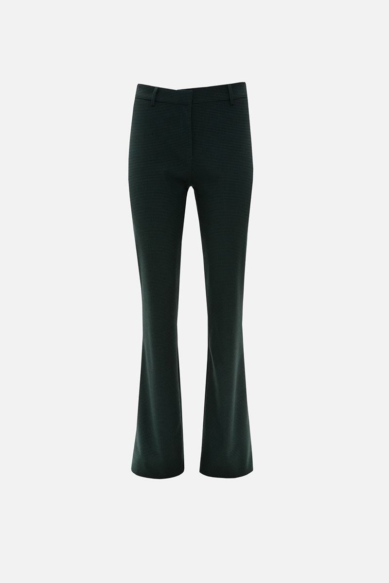 PINE GREEN CHEQUERED PANTS – VASSIA KOSTARA