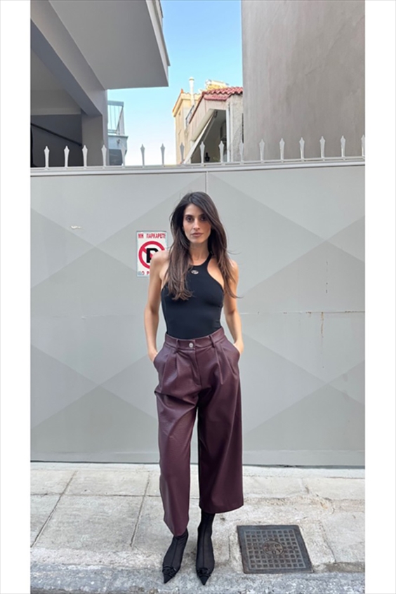 SIGNATURE LEATHER PANTS – MILK WHITE
