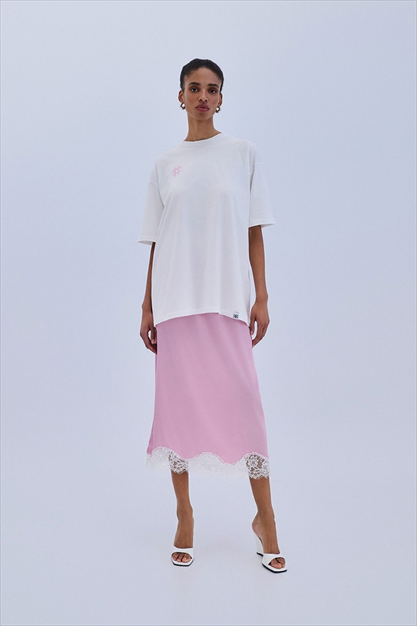 SKIRT MAXI SATIN LACE – COMBOS KNITWEAR
