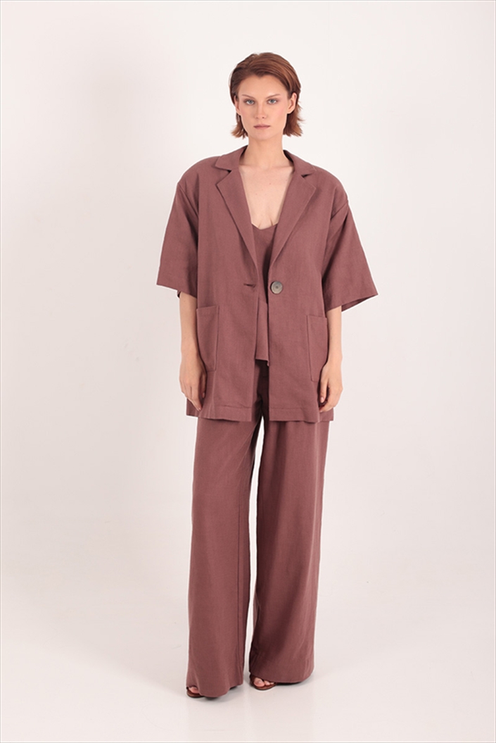 EARTHY SHORTSLEEVE BLAZER – CKONTOVA