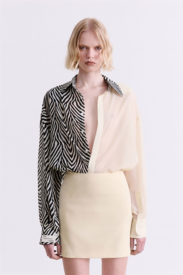 CREAM TAILORED MINI SKIRT – VASSIA KOSTARA