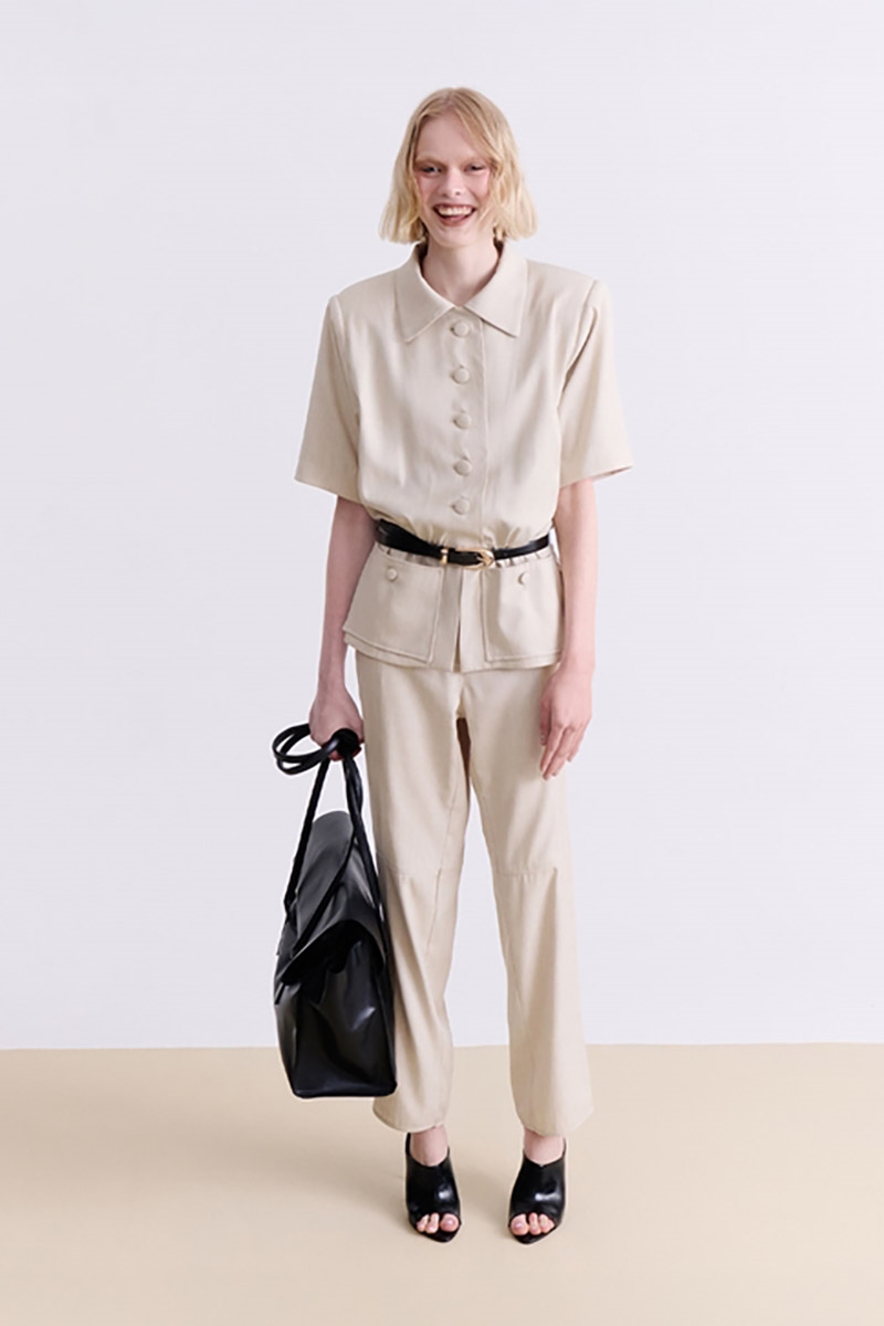 BEIGE TAILORED PANTS – VASSIA KOSTARA