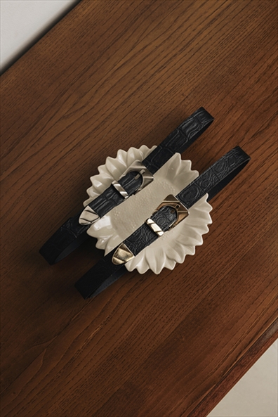 RIPPLE LEATHER BELT – INDIVIDUAL ART LEATHER