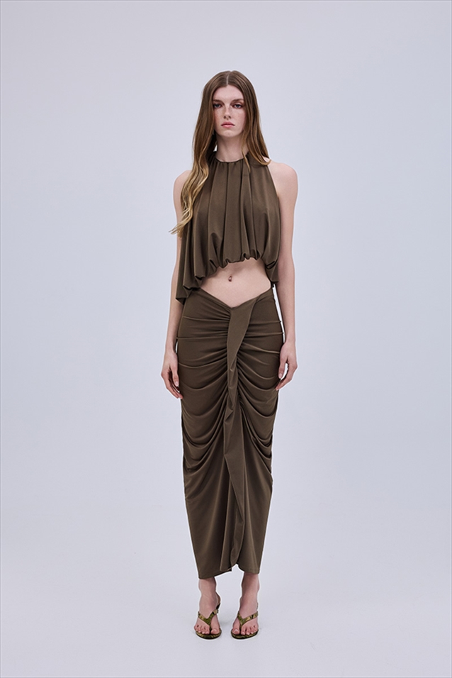 ELASTIC MIDI SKIRT – STUDIO 83