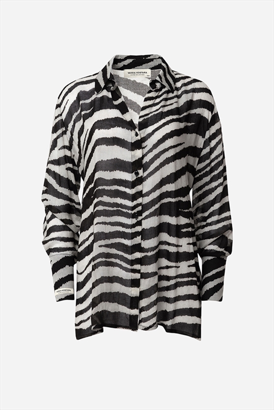 ZEBRA PRINT SLIM FIT SHIRT – VASSIA KOSTARA