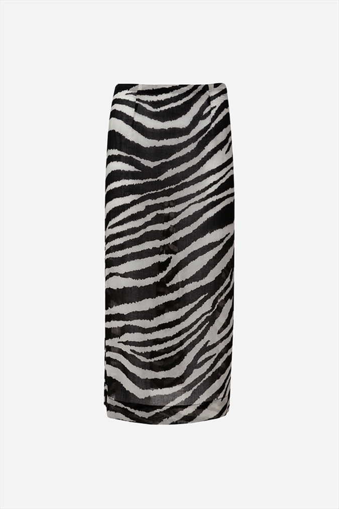 ZEBRA PRINT MIDI SKIRT – VASSIA KOSTARA