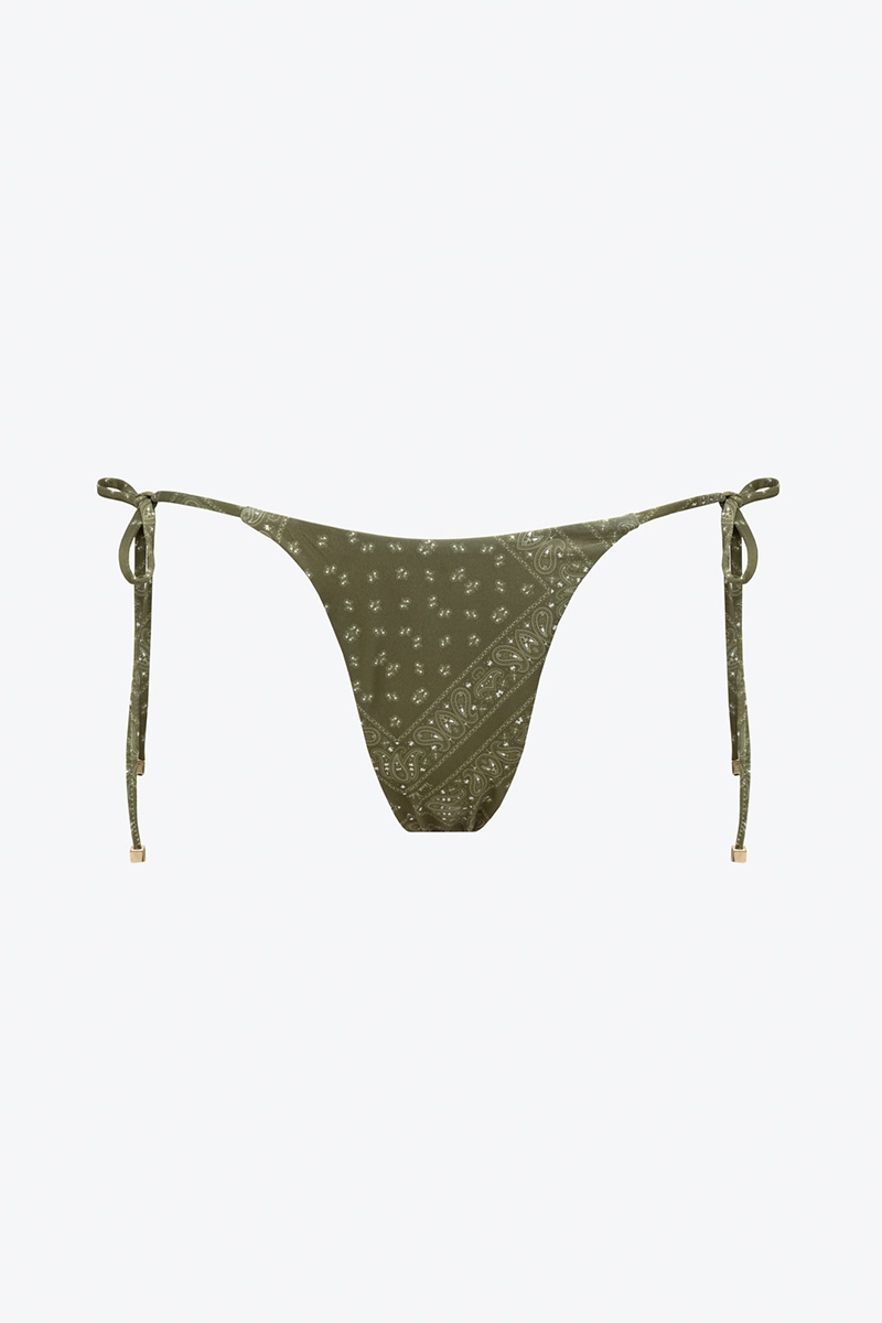 OLIVE BANDANA THIN STRAP BIKINI BOTTOMS – VASSIA KOSTARA