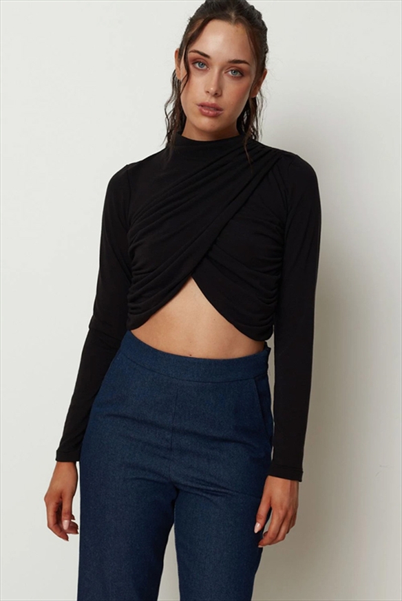 CROSSOVER DRAPED TOP – CKONTOVA