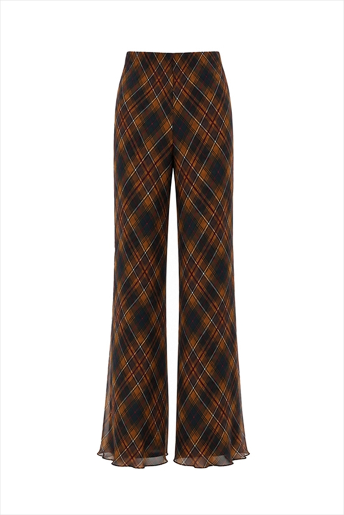 PLAID SATIN PANTS AS SEEN – CKONTOVA