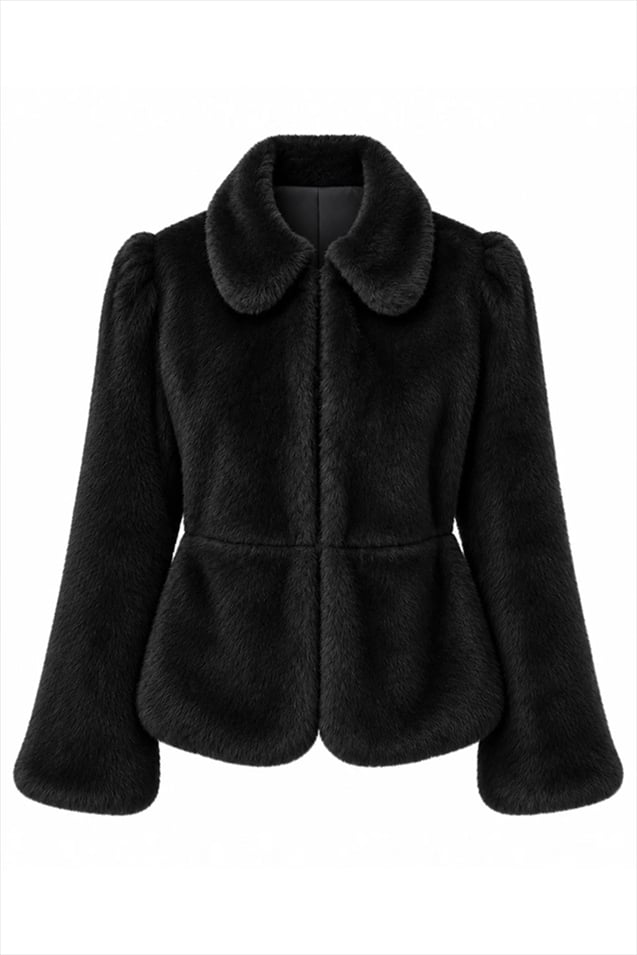 BLACK FAUX FUR JACKET – CKONTOVA